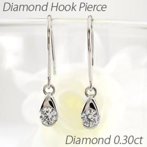フックピアス ゴールド 10k ダイヤモンド ド...の商品画像