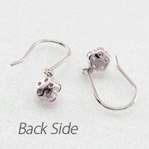 ダイヤモンド ピンクサファイア フックピアス ...の詳細画像3