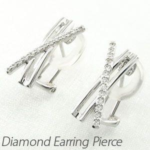 ダイヤモンド イヤリング 指輪 レディース クリップ ゴールド 18k ピアス シンプル クロス 1...