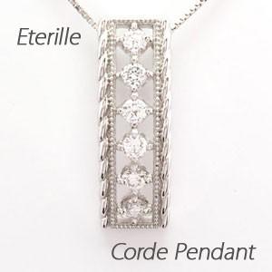 ダイヤモンド ネックレス レディース ゴールド 18k ペンダント アンティーク ミル 縄 ツイスト...