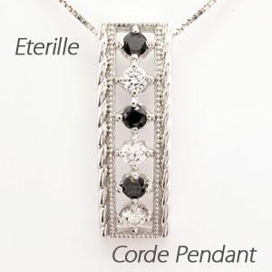 ブラックダイヤモンド ネックレス ゴールド 18k ペンダント アンティーク ミル ブラックダイヤ ...