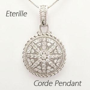 ダイヤモンド ネックレス レディース ゴールド 18k ペンダント アンティーク ミル 縄 なわ サ...