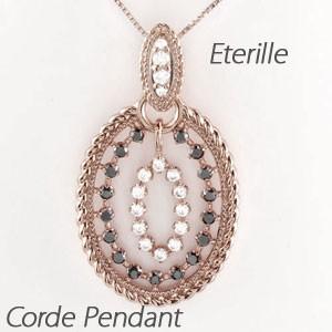 ダイヤモンド ネックレス レディース ゴールド 18k ペンダント アンティーク ミル ブラックダイ...