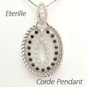 ダイヤモンド ネックレス レディース ゴールド 18k ペンダント アンティーク ミル ブラックダイ...