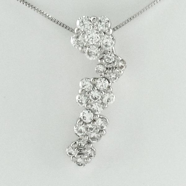 ダイヤモンド ネックレス レディース ゴールド 10k ペンダント フラワー 花 10金 K10 誕...