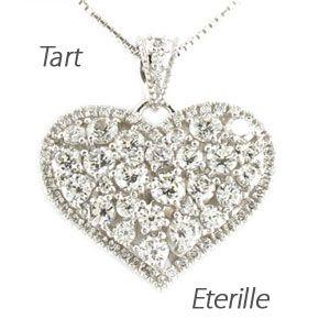 ハート ネックレス ダイヤモンド ゴールド 18k ペンダント パヴェ 透かし 18金 誕生日 プレ...