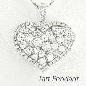 ハート ネックレス ダイヤモンド ゴールド 18k ペンダント パヴェ 透かし 18金 誕生日 プレ...