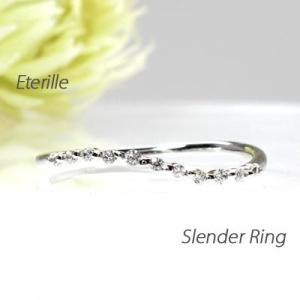 リング 指輪 レディース ダイヤモンド スレンダー プラチナ 900｜eterille