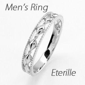リング メンズ 指輪 ゴールド 18k マリッジ 結婚 アンティーク ミル 