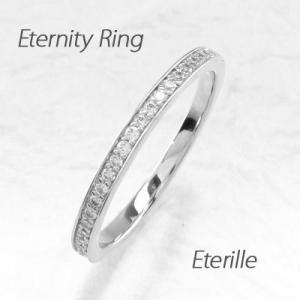 エタニティリング ダイヤモンド ハーフ 指輪 ストレート プラチナ 900 母の日 爆買