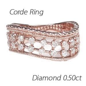 ダイヤモンド リング 指輪 ゴールド 18k ダイヤ アンティーク ミル バレンタイン