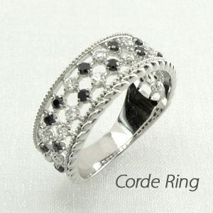 ブラックダイヤモンド リング 指輪 レディース ゴールド 18k ダイヤ アンティーク ミル バレン...