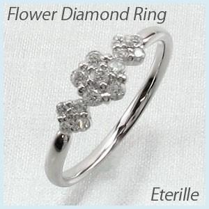 ダイヤモンド リング 指輪 ゴールド 10k ダイヤ フラワー 花 母の日 爆買