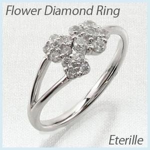 ダイヤモンド リング 指輪 ゴールド 18k ダイヤ フラワー 花 母の日