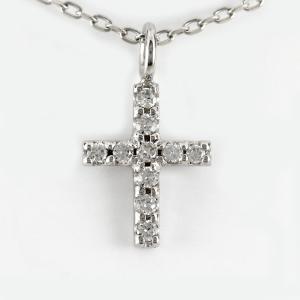 Pt900 2.0ct ダイヤモンド クロス ネックレス 送料無料 プラチナ 2ct 2