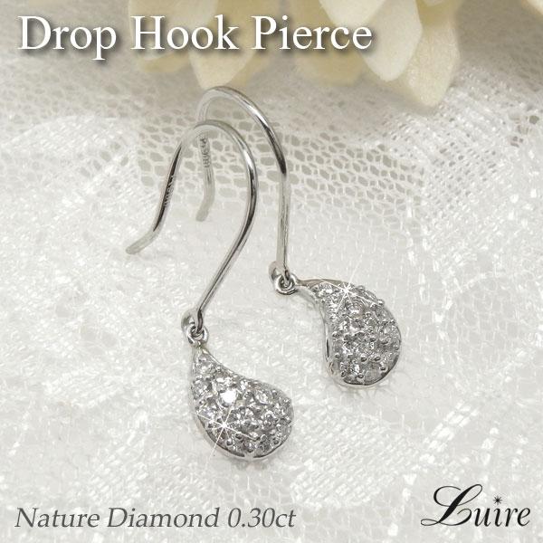 ピアス ドロップ フックピアス ダイヤモンド プレゼント Pt900 プラチナ 母の日 爆買