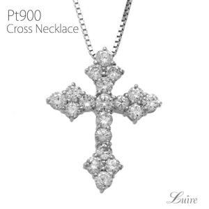 ネックレス レディース クロス 十字架 ダイヤモンド 1.00ct プラチナ ペンダント ネックレス 誕生日 プレゼント 誕生日 プレゼント ギフト ボーナスセール 爆買