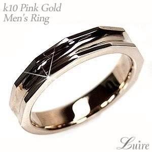 メンズ ストレート シンプル 結婚指輪 k10ピンクゴールド プレゼント マリッジリング 母の日