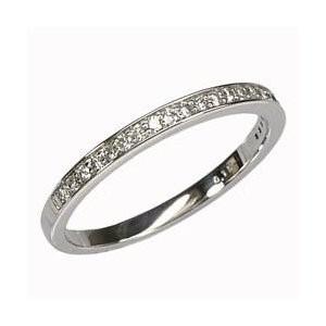 リング ハーフエタニティ ダイヤモンド0.15ct 結婚 Pt900プラチナ 鑑別書 指輪 母の日 ...