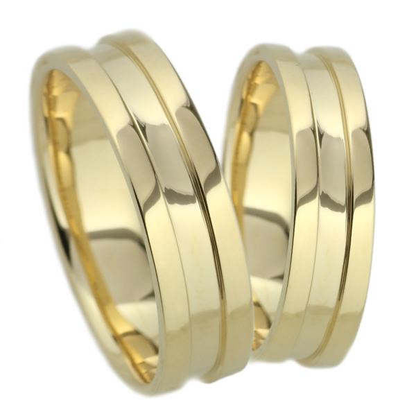 ペアリング カップル 幅広 地金 結婚指輪 k18 18k ゴールド 18金 マリッジ 母の日