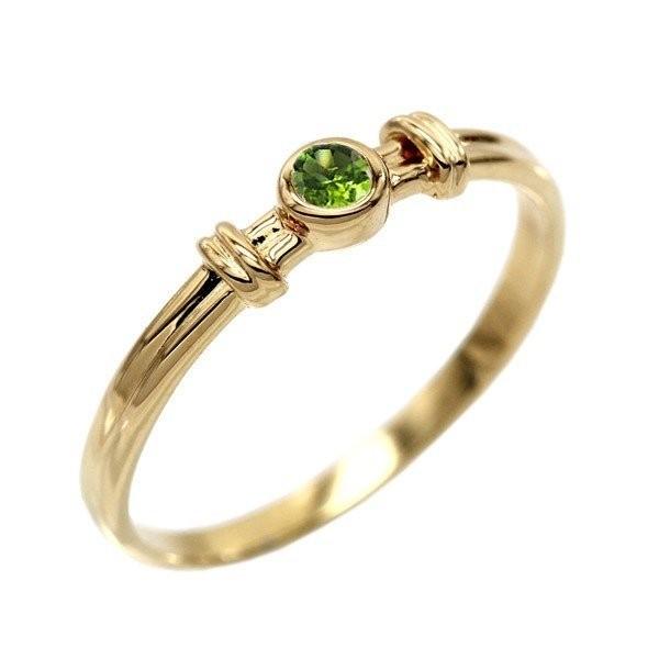 ペリドット リング k10 10k 10金 8月 誕生石 レディース 一粒 カラーストーン 指輪 誕...