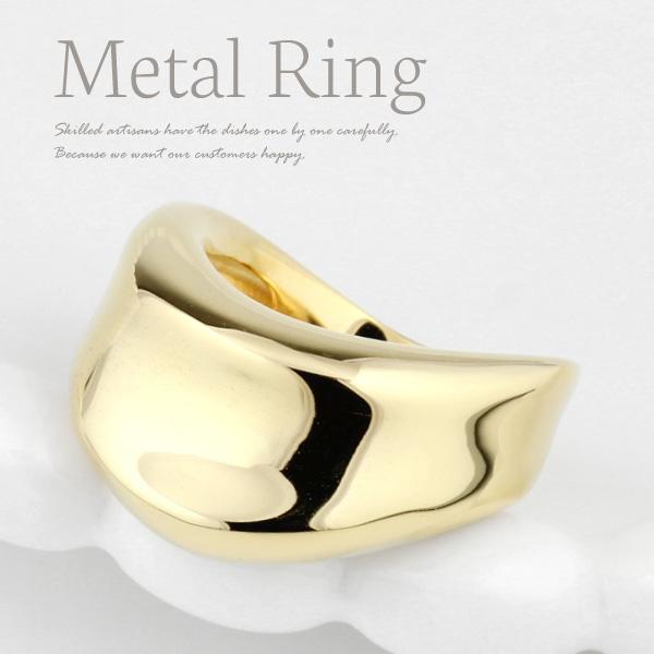 メンズリング 10金 地金 k10 ゴールド シンプル カーブ 幅広 指輪