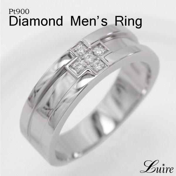 リング クロス メンズ 幅広 平打ち ダイヤモンド マリッジ シルバー925 結婚指輪 母の日