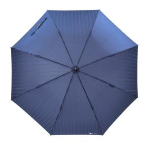 Champion（チャンピオン）有名ブランド 紳士 雨 ワンタッチジャンプ 長傘 65cm 8本骨 グラスファイバー 耐風骨使用 ストライプロゴ入り ネイビー｜eterna-store