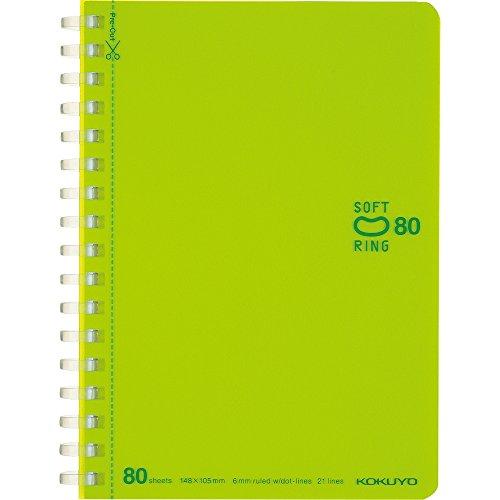 コクヨ(KOKUYO) ノート ソフトリング ドット入りB罫 A6 80枚 黄緑 ス-SV358BT...