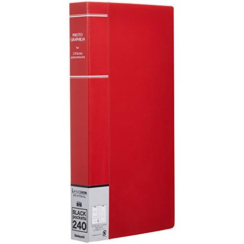 ナカバヤシ ポケットアルバム フォトグラフィリア 240枚 L判 レッド PHL-1024-R