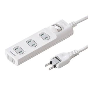 サンワサプライ(Sanwa Supply) 火災予防安全タップ 2P・4個口 ホワイト 3m TAP-TSH43SWN｜エターナルジャパンYahoo!店