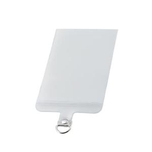 エレコム スマホ ストラップホルダー スマホショルダー スマホストラップ 1口タイプ 1枚入り Mサイズ カードスリーブタイプ マットクリア P