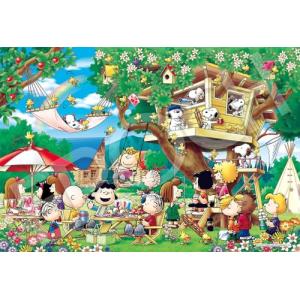 エポック社 300ピース ジグソーパズル PEANUTS ツリーハウス (26x38cm) 28-034s のり付き ヘラ付き 点数券付き EP