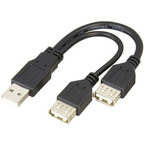 変換名人 データ転送+充電と充電のみを使い分けられる二股(Y字)USBケーブル [ USB A・オス...