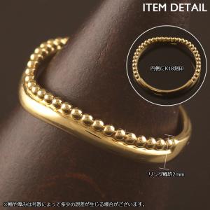 18金 リング レディース 指輪 K18 ゴー...の詳細画像3