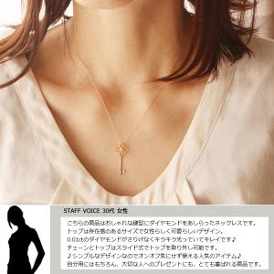 18金 ネックレス レディース K18 ダイヤ...の詳細画像1