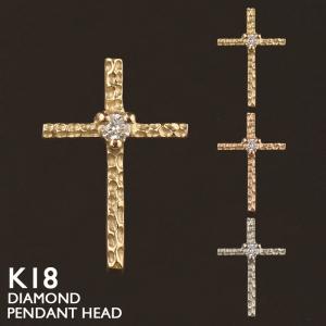 K18 WG　クロス　ダイヤモンド　スクリューチェーン　+　トップ　ネックレス K18 WG クロス ダイヤモンド スクリューチェーン + トップ