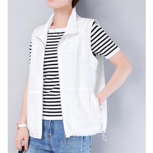 ベスト レディース サマー ジレ ジャケット ノースリーブ