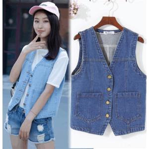ベスト レディース サマー デニム ジレ ジャケット