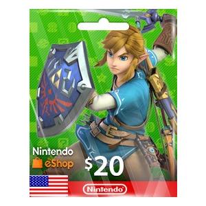 【メール通知】Nintendo eshop Card $20 ニンテンドー eショップ 20ドル 北...
