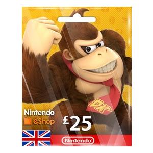 【メール通知】Nintendo eshop Card £25 ニンテンドー eショップ 25ポンド UKストア｜eternalgame