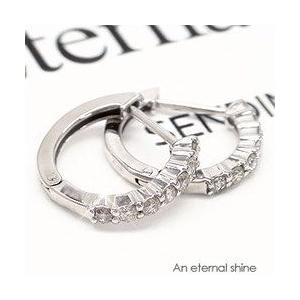 ダイヤモンド ピアス ダイヤ 0.2ct 中折れ フープピアス k18ゴールド 