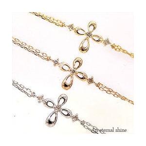 アンクレット K10ゴールド ダイヤモンド アジャスター付 足首 足 クロス 十字架 レディース ジュエリー アクセサリー ジュエリー工房エターナルジェム 通販 Yahoo ショッピング