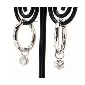 一粒 ダイヤ ピアス用 チャーム 0.3ct プラチナ900 pt900 ソリティア