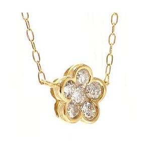 フラワー 花 ダイヤモンド ネックレス ペンダ...の詳細画像1
