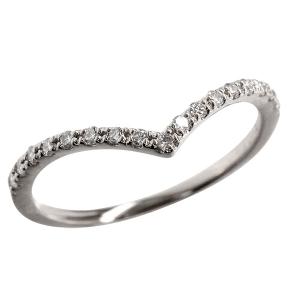 指輪 ダイヤモンド V字 Vライン リング 0.15ct pt900 プラチナ900