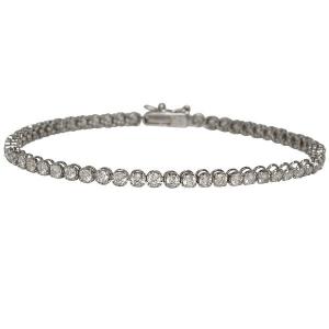 テニス ダイヤモンド 計1.00ct ブレスレット Pt850プラチナ 3.4g 18cm