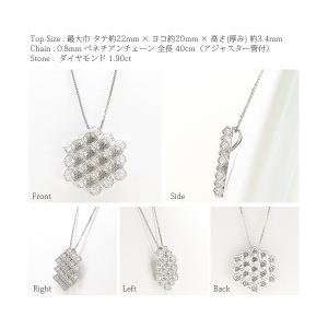 ダイヤモンド ネックレス ペンダント スクエア...の詳細画像1