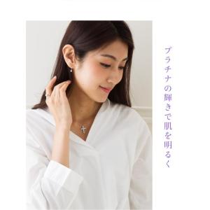 クロス ダイヤモンド ネックレス 1ct プラ...の詳細画像3