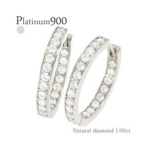 ピアス フープピアス ダイヤモンド 1ct 中折...の商品画像
